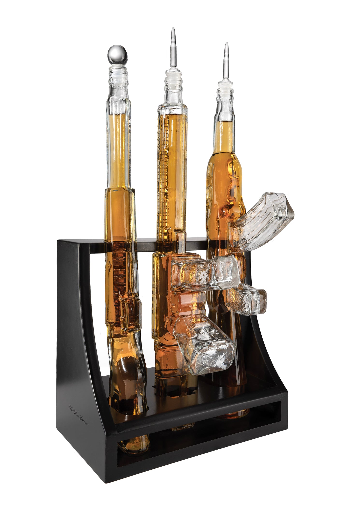 3 Gun Whiskey Decanter Set — AR-15, AK-47 & Rifle, 1000ml