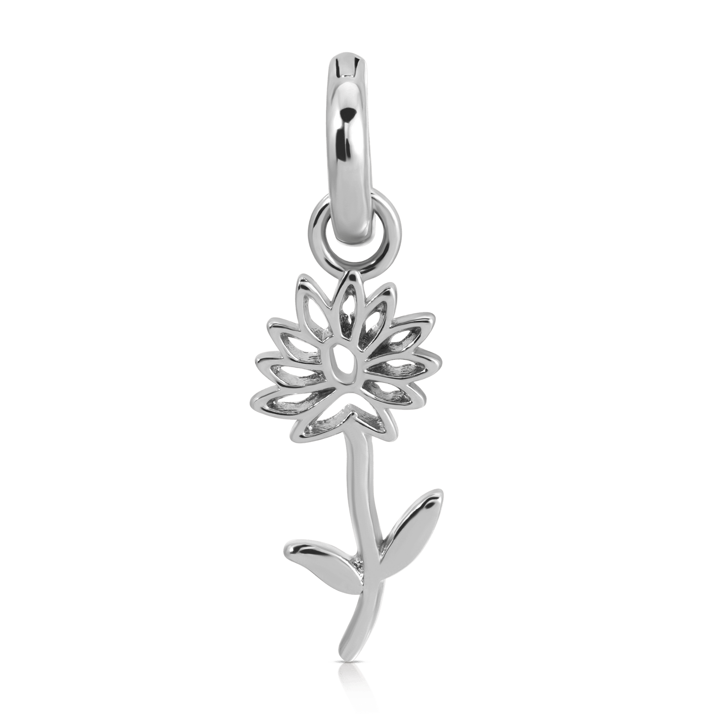 November Topaz Birthstone Charm - Flower (Chrysanthemum)