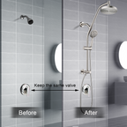 Shower Head Combo-Shower Head with Solid Brass Rail and Diverter