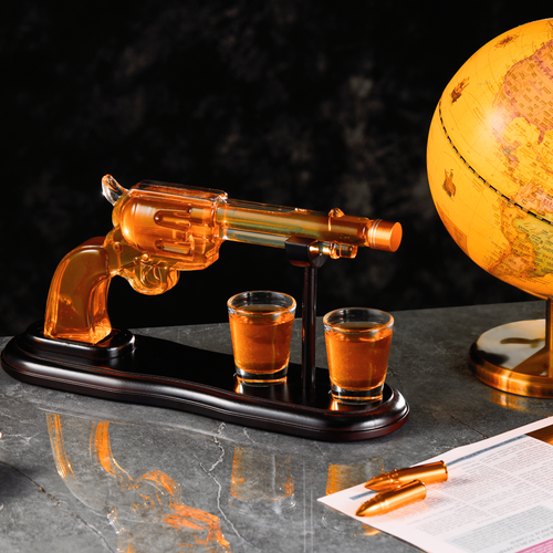 Revolver Whiskey Decanter Set — 240ml with Shot Glass
