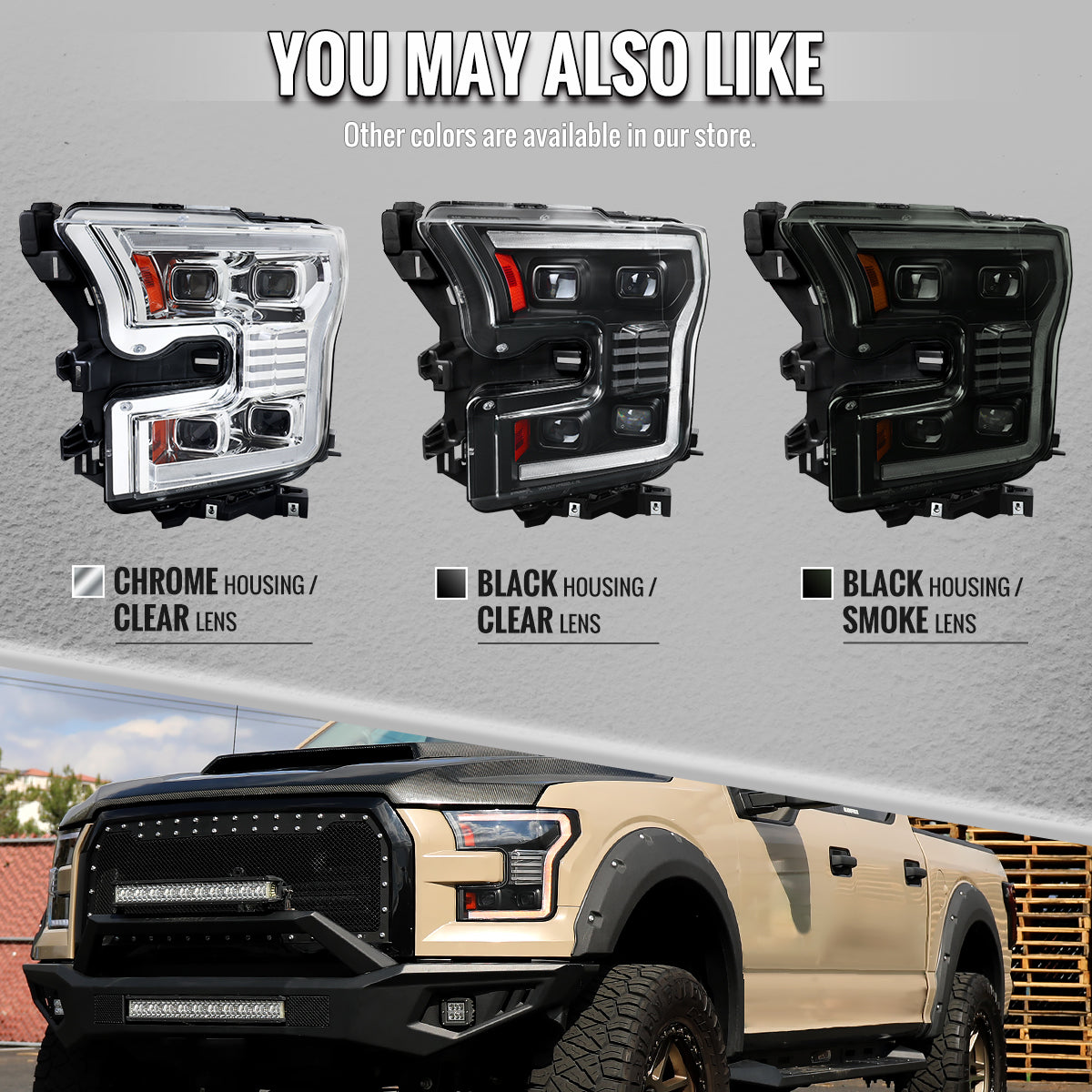 Spec-D 15-17 Ford F-150 Headlights Full LED Switchback Sequential.