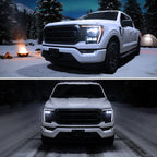 Spec-D 21-23 F-150 SEQ LED Projector Headlights OEM LED Smoked