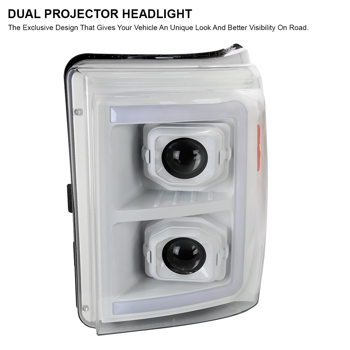 Spec-D 11-16 F250/F350/F450/F550 Headlights Sequential White/Clear
