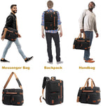 3 in 1 Laptop Backpack, 17.3 Inch Computer Bags for Travel Bussiness School Men Women, Black