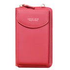 Elegance On-the-Go – Luxe PU Leather Crossbody Shoulder Bag with Phone & Card Organizer