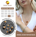 Infinity Love Heart Pendant Necklace with Birthstone Crystals for 12 Months, Jewelry Gifts for Women, Silver-Tone, 18"+2"