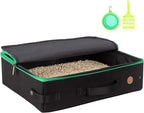 Portable Travel Litter Box for Easy Drive with Kitty and Cats. Lightweight, Sturdy, Leak-Proof, Collapsible
