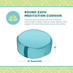 Zafu Meditation Cushion - round & XL Oval - Handcrafted in the USA with Organic Materials - Removable Cover for Easy Cleaning - Filled with 100% Organic Buckwheat
