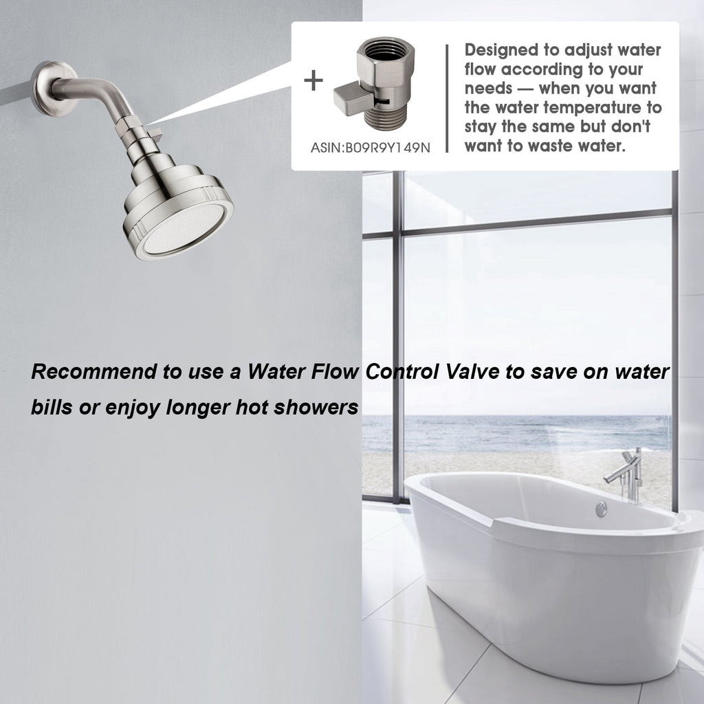 High Pressure Rain Shower Head, Angle Adjustable