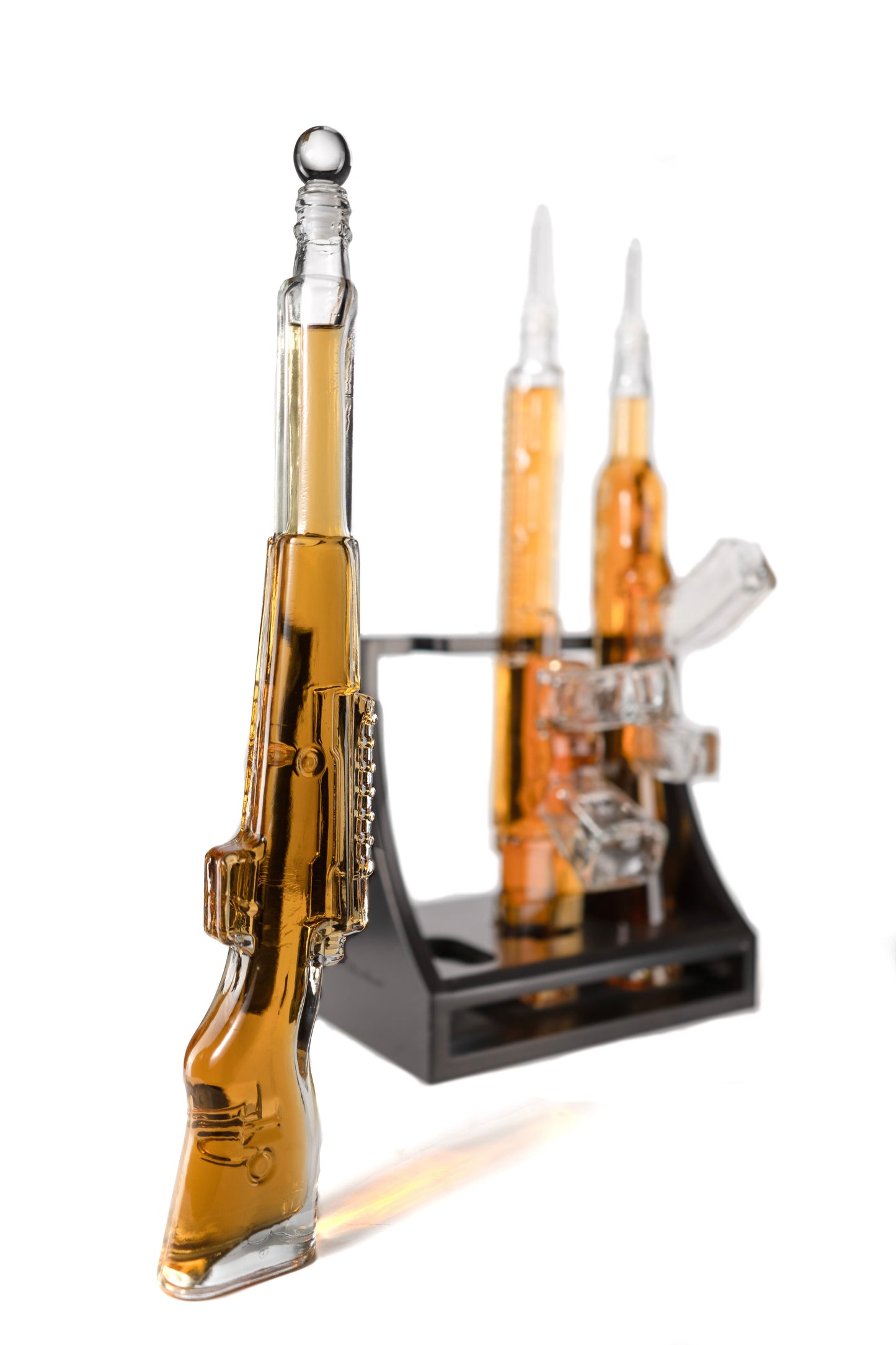 3 Gun Whiskey Decanter Set — AR-15, AK-47 & Rifle, 1000ml