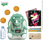 Green Triceratops Stuffed Animal Backpack, Toddler Backpack Girl Dinosaur Toys 3 Year Old Boys