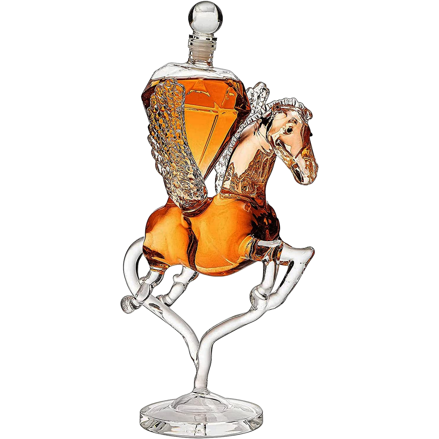 Pegasus Whiskey Decanter — 500ml, 12" Handcrafted Borosilicate Glass