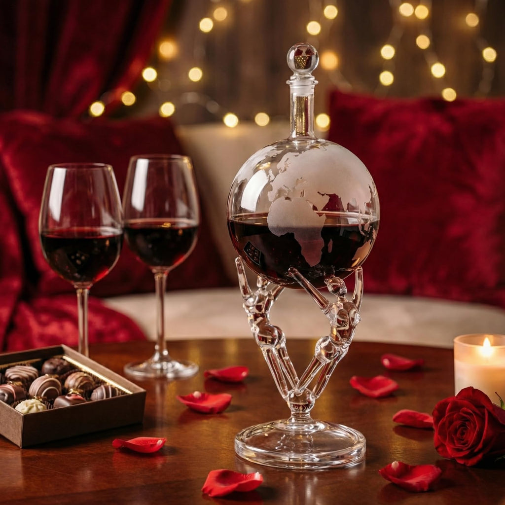 Lovers Globe Whiskey Decanter — 500ml, 12" Tall