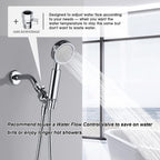 High Pressure Handheld Shower Head Kit, Handheld Shower with 60 Inch Hose and Bracket