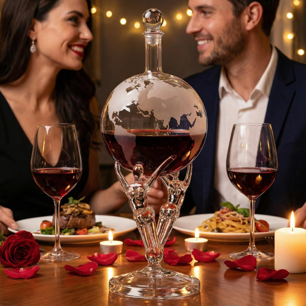 Lovers Globe Whiskey Decanter — 500ml, 12" Tall