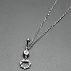 Clear Gem Wreath of Glam Dangle Belly Ring Belly Chain