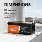 12V 200Ah LiFePO4 Deep Cycle Lithium Battery
