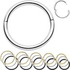20G Implant Grade Titanium Half Closure Hinged Segment Ring