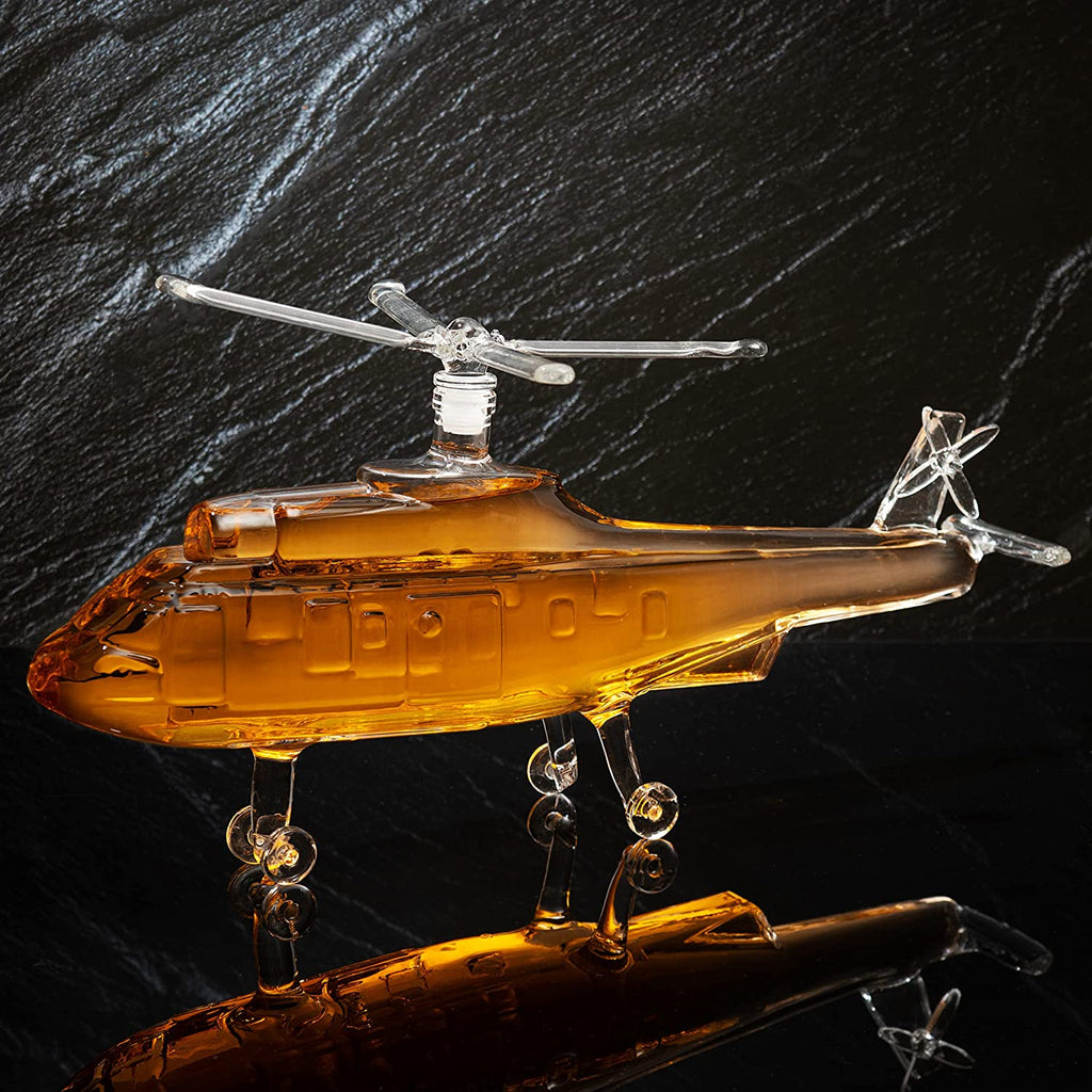 Black Hawk Helicopter Whiskey Decanter — 750ml, 8"x16"