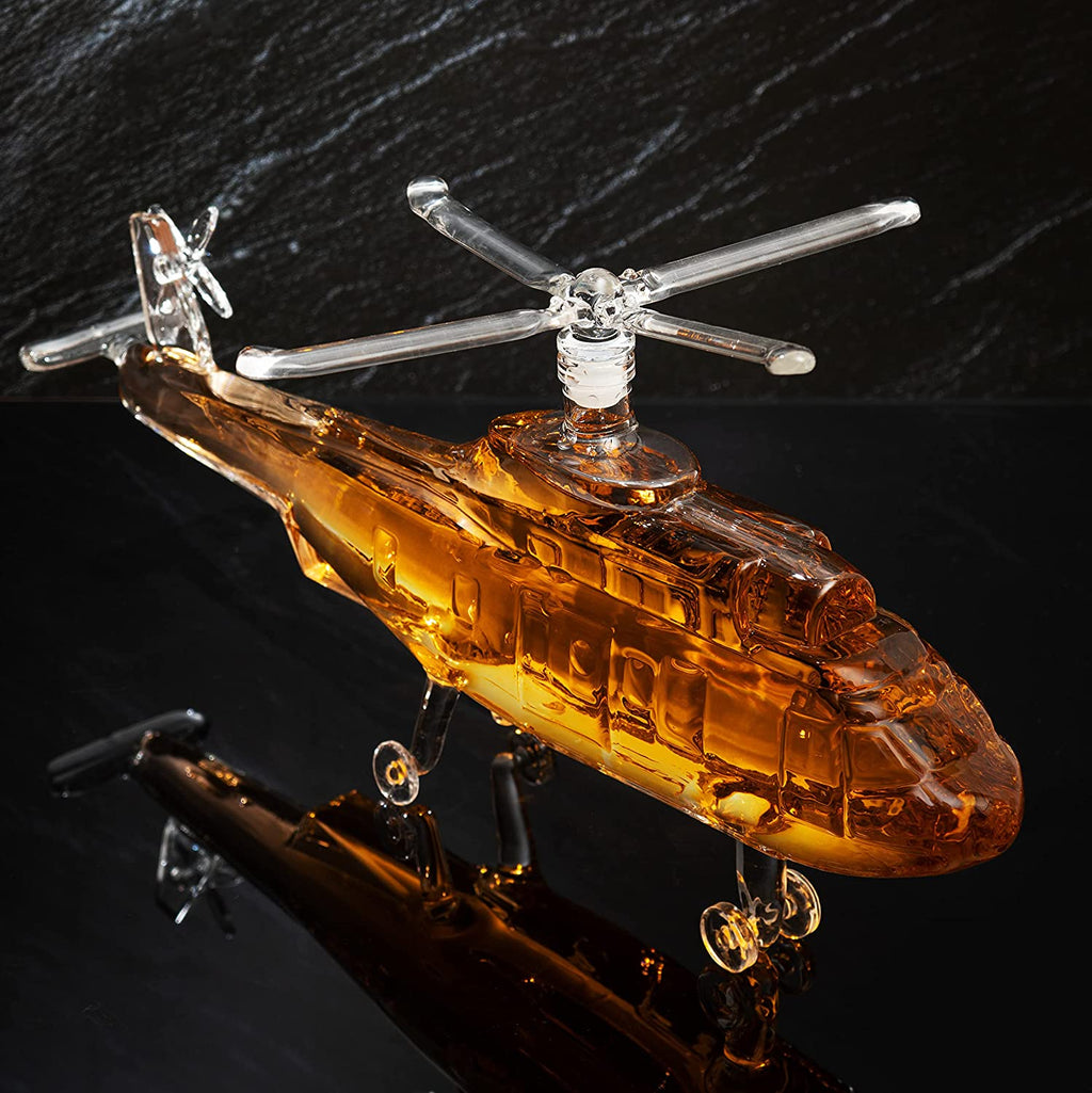 Black Hawk Helicopter Whiskey Decanter — 750ml, 8"x16"