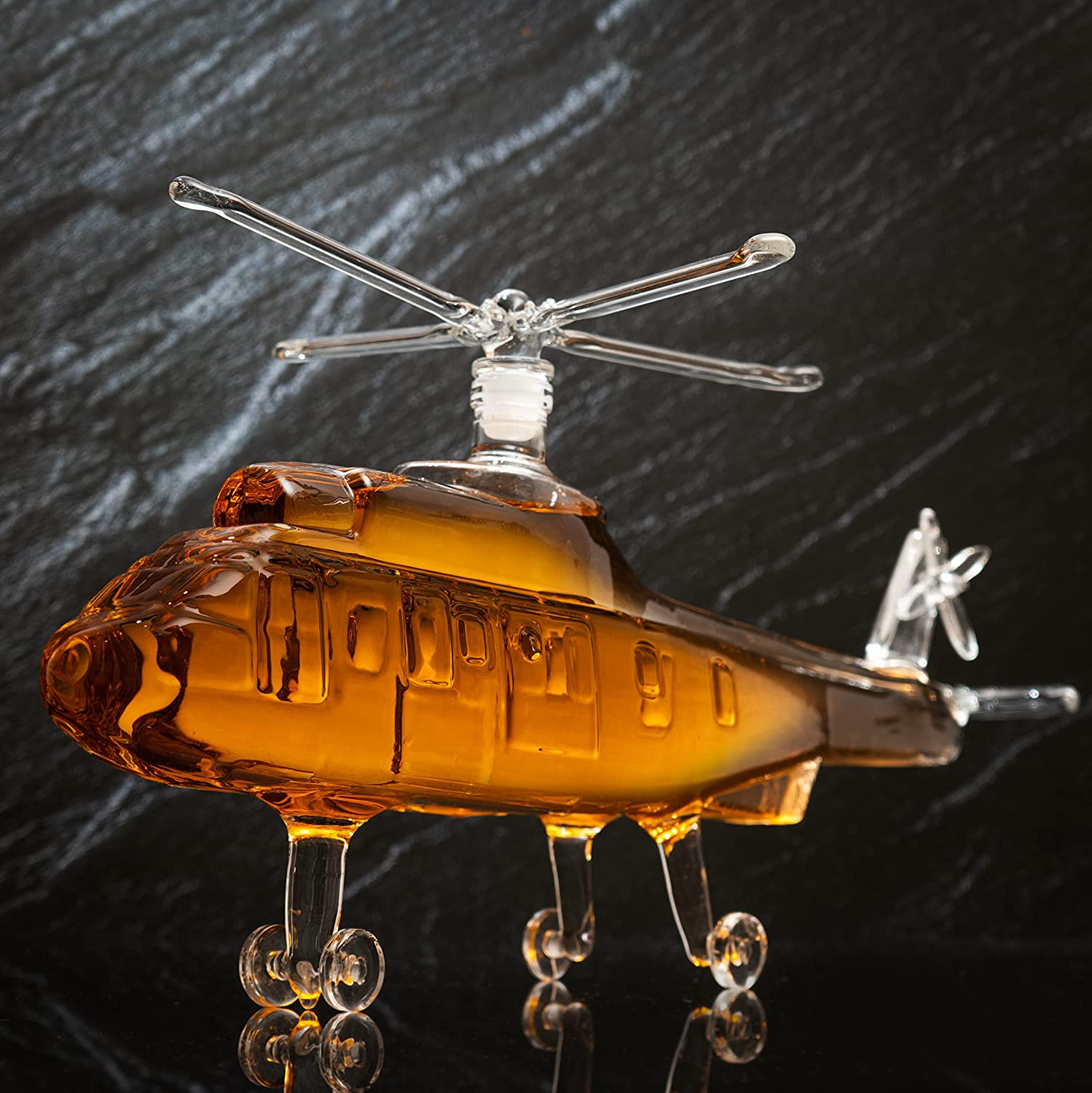 Black Hawk Helicopter Whiskey Decanter — 750ml, 8"x16"
