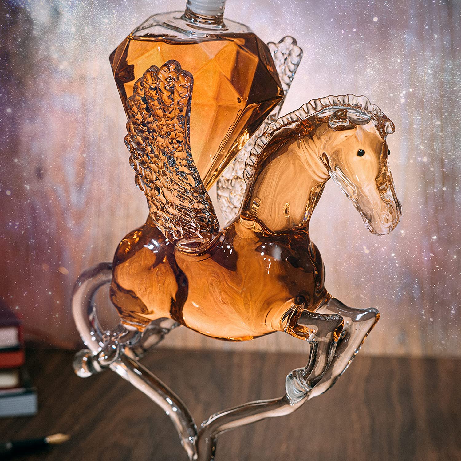 Pegasus Whiskey Decanter — 500ml, 12" Handcrafted Borosilicate Glass