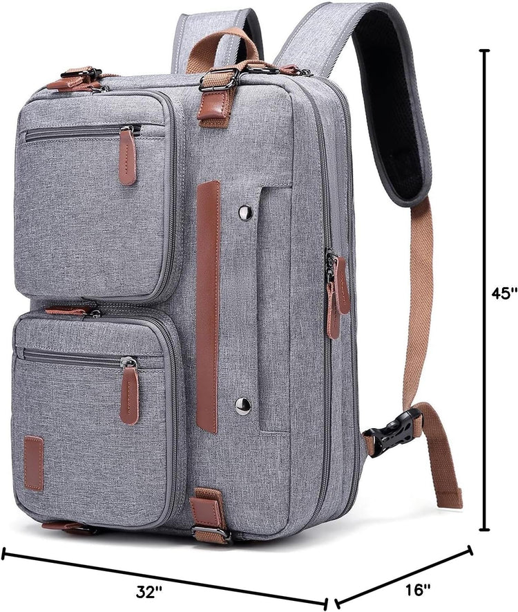 3 in 1 Laptop Backpack, 17.3 Inch Computer Bags for Travel Bussiness School Men Women, Black