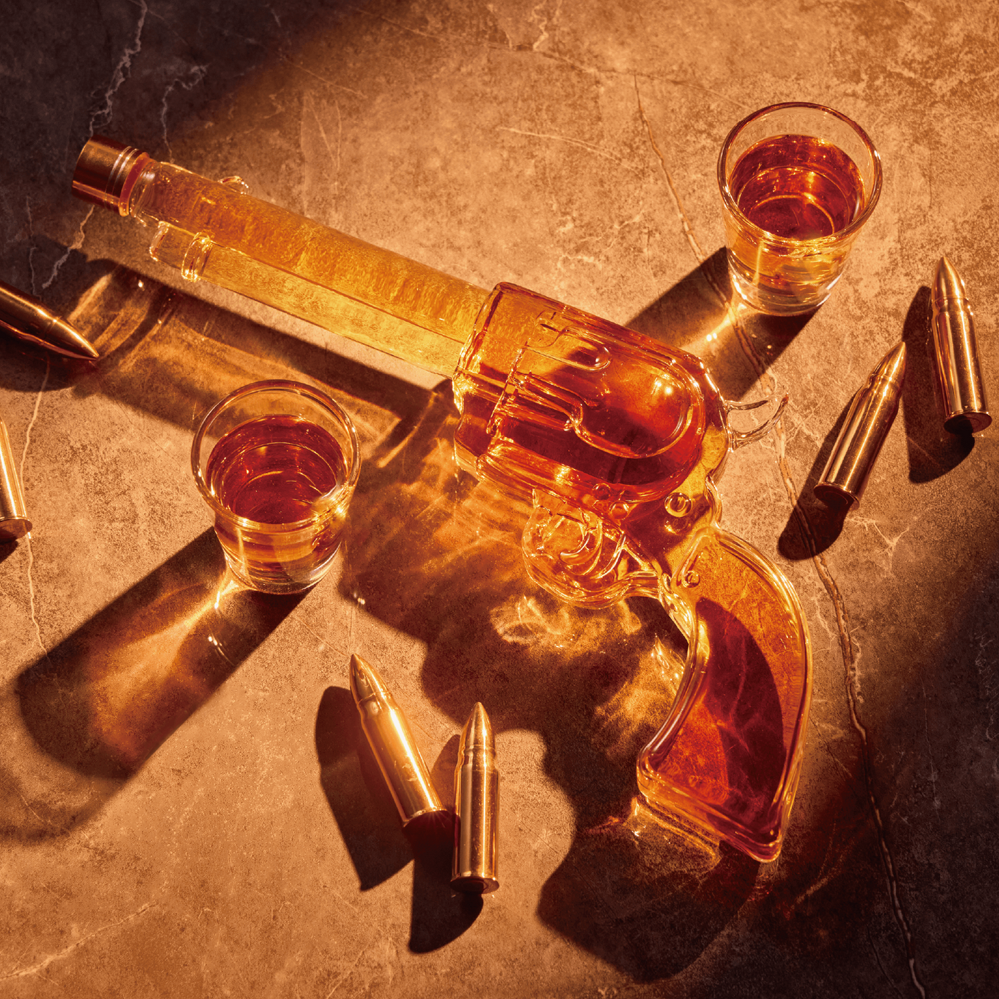 Revolver Whiskey Decanter Set — 240ml with Shot Glass