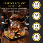 Marine Decanter Set With 4 Whiskey Glasses 1000ml Marines Gift Decanter by The Wine Savant