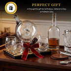 Marine Decanter Set With 4 Whiskey Glasses 1000ml Marines Gift Decanter by The Wine Savant