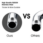 Bright Showers Shower Head Extension Arm with Flange S Shaped High Rise Extender,13 Inch