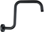 Bright Showers Shower Head Extension Arm with Flange S Shaped High Rise Extender,13 Inch