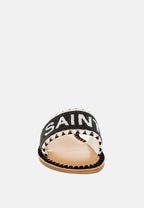 Getaway Beaded Saint Tropez Flat Slip Ons