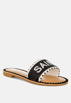 Getaway Beaded Saint Tropez Flat Slip Ons