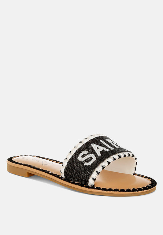 Getaway Beaded Saint Tropez Flat Slip Ons