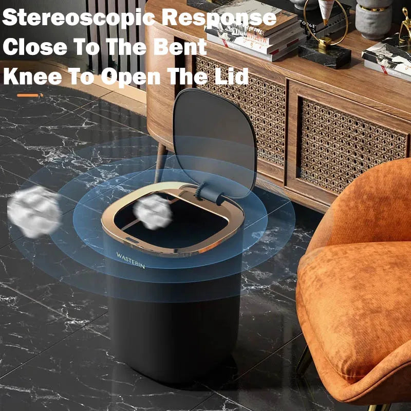 DecorBites™ 12L Smart Sensor Luxury Trash Can for Kitchen and Bathroom
