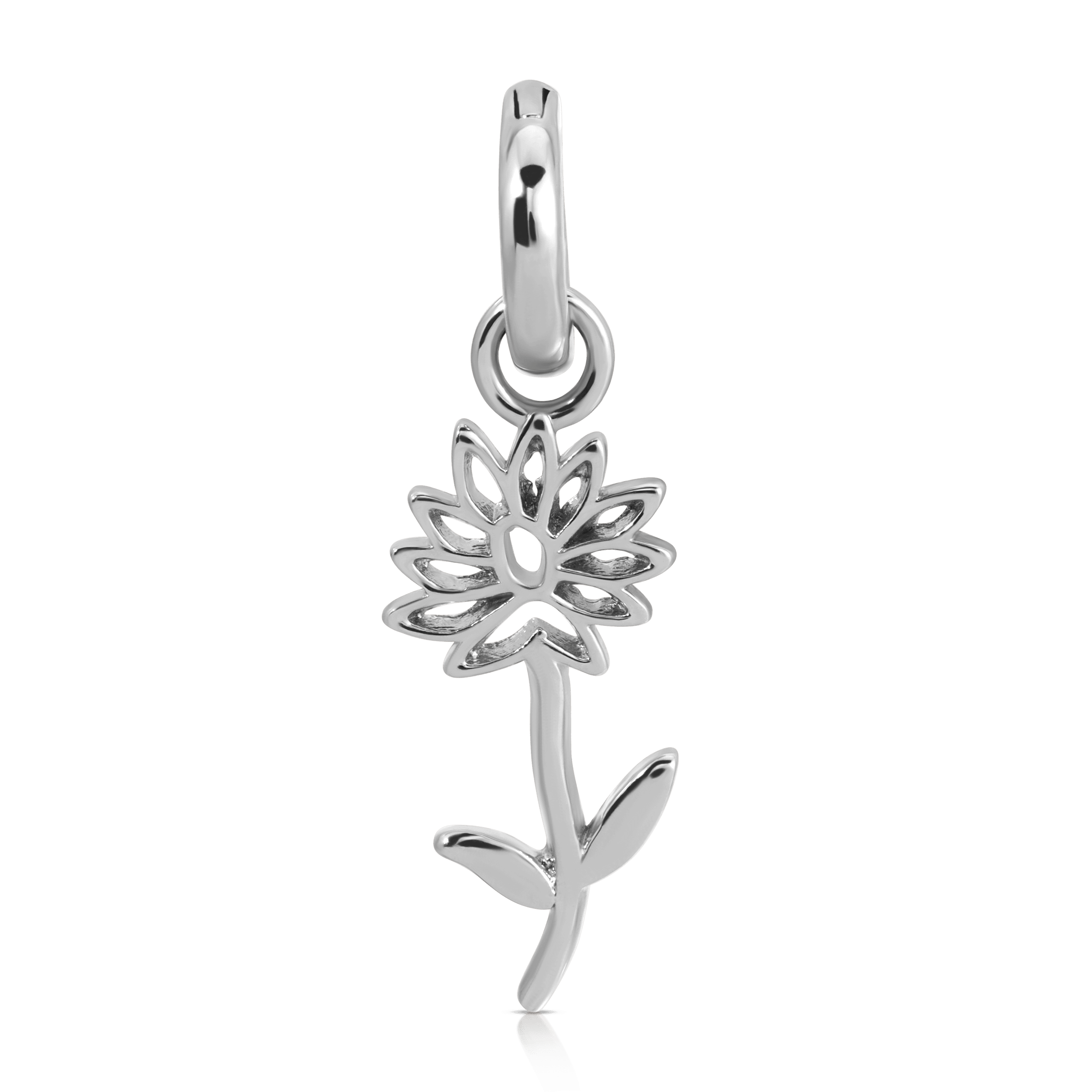November Topaz Birthstone Charm - Flower (Chrysanthemum)