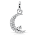 April Diamond Birthstone Charm - Moon