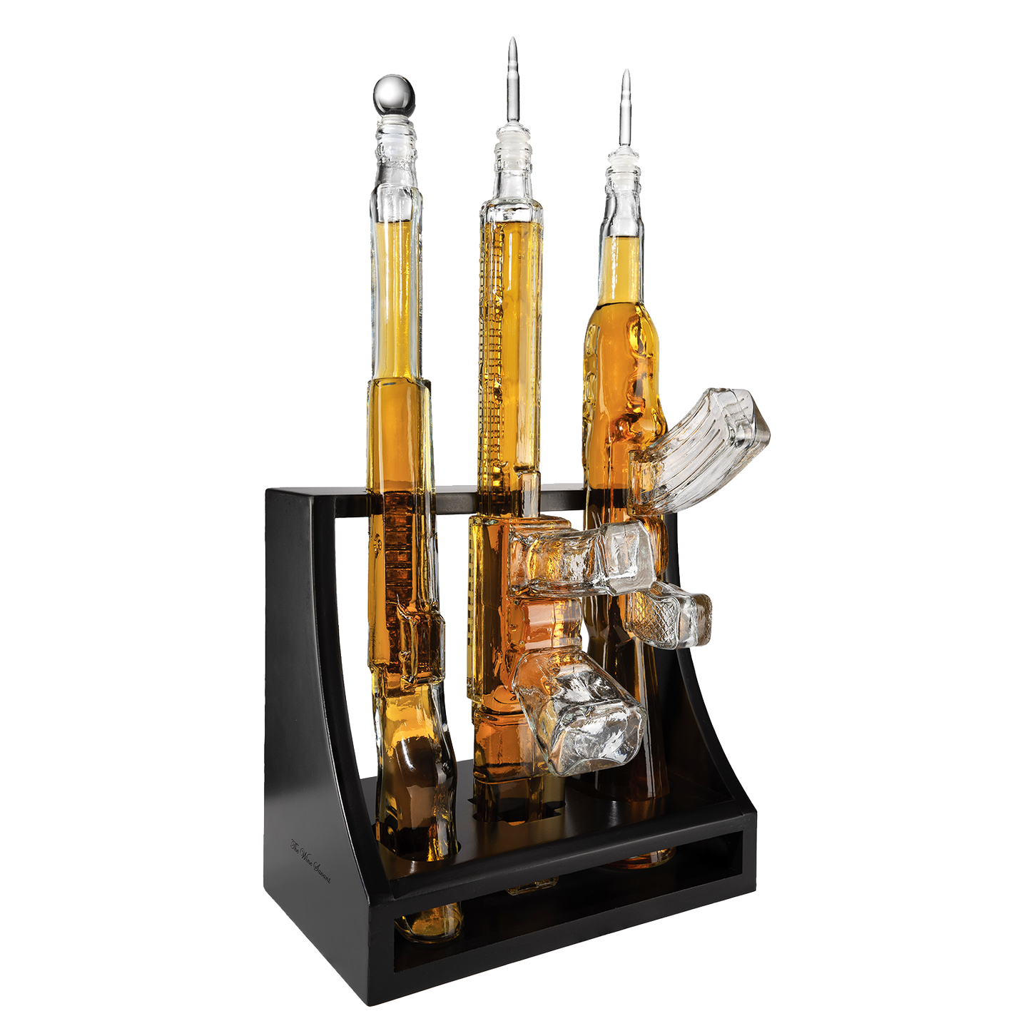 3 Gun Whiskey Decanter Set — AR-15, AK-47 & Rifle, 1000ml