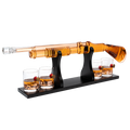 Shotgun Whiskey Decanter Set - Limited Edition - 800 ml & 4 12oz Bullet Glasses - Unique Gift - Drinking Party Accessory, Handmade Gun Liquor Decanter, Tik Tok Gun Decanter Gifts for Dad