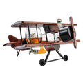 Whiskey & Wine Decanter Airplane Set and Glasses Antique Wood Airplane - The Wine Savant Whiskey Gift Set and 2 Airplane Glasses, Pilot Gift Moving Parts- Alcohol Related Gift, BAR DECOR Large 21"