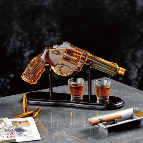 Gun Whiskey Decanter Set — Pistol, 300ml with Shot Glass