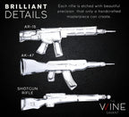 3 Gun Whiskey Decanter Set — AR-15, AK-47 & Rifle, 1000ml