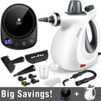 Pressurized Handheld Steam Cleaner & Rechargeable Spin Scrubber
