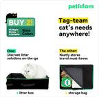Portable Travel Litter Box for Easy Drive with Kitty and Cats. Lightweight, Sturdy, Leak-Proof, Collapsible