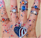 Blue Star America Ring