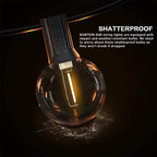 Globe Outdoor String Lights, 97FT Patio String Light with 49 G40 Clear Glass LED Bulbs(1 Spare), Waterproof Hanging Lights String for outside Backyard, Porch, Bistro, Party, Garden Gathering