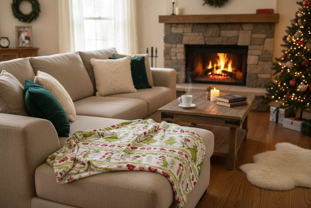 Grinch Blanket Lifestyle