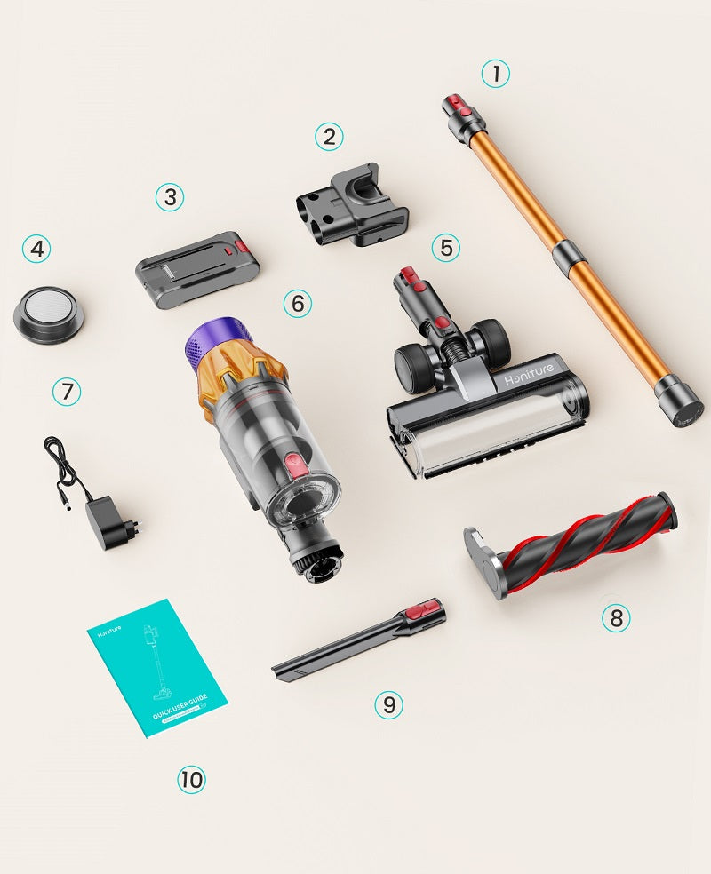 Honiture X7 Cordless Vacuum – 45KPa Suction, 60-Min Runtime & HEPA Filter