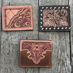 Men's Western Tooled Leather Bi-Fold Wallet — 3 Styles